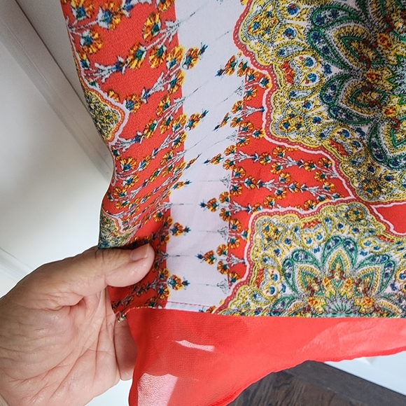 Rose & Olive Orange Green Graphic Tank Top - Picture 4 of 9